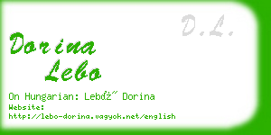 dorina lebo business card